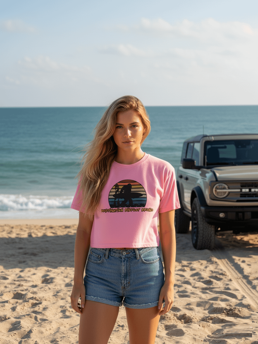 Destination Bigfoot Bronco Classic Logo Women's Crop Top (Multiple Colors Available) product image (1)