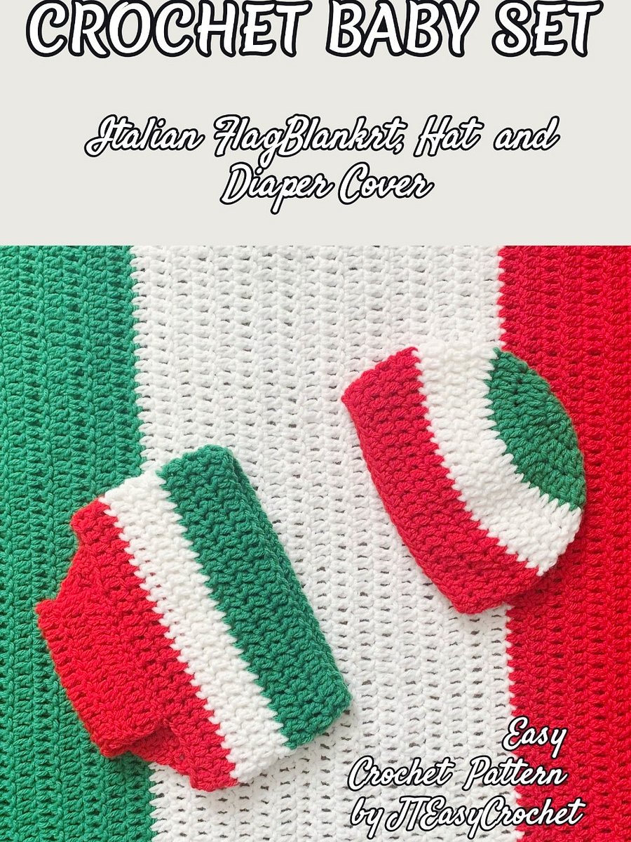Baby Set Crochet Pattern, Blanket Beanie Pants Crochet Set, Italy Germany or French Photo Prop product image (4)