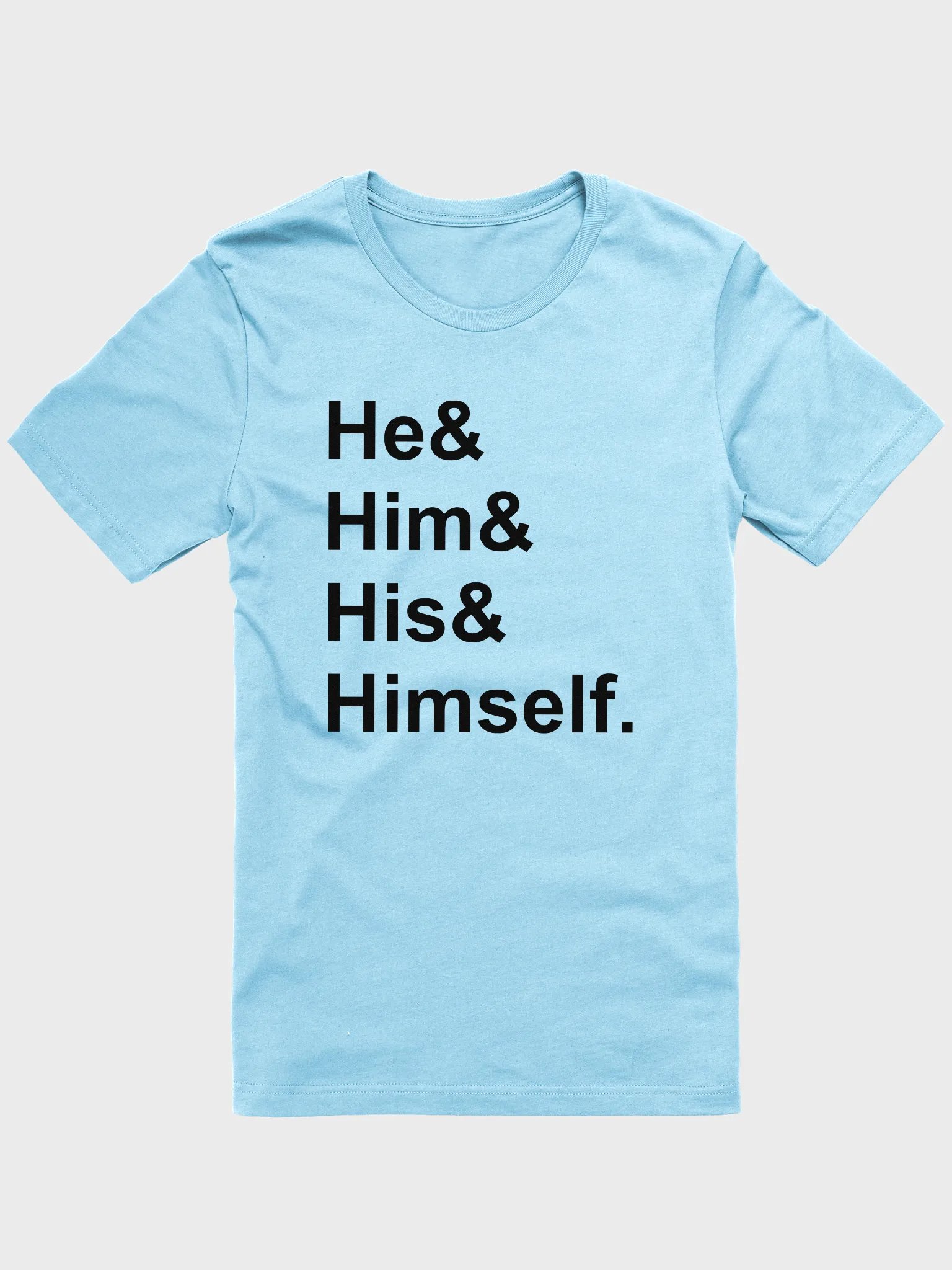 he/him (black) t-shirt product image (5)