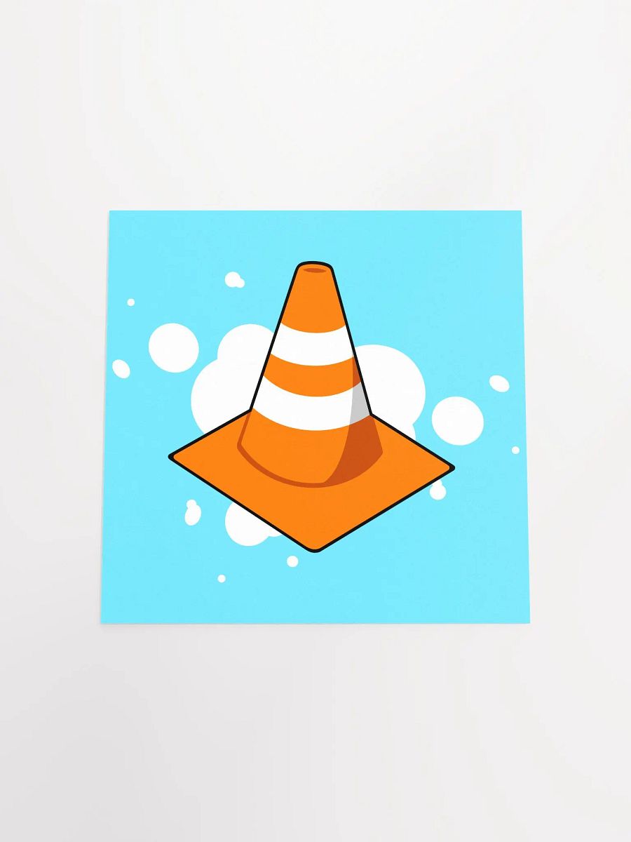 Traffic Cone Splatter Matte Poster Print product image (4)