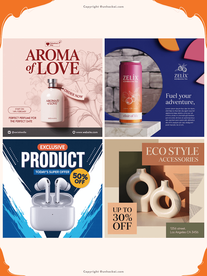 42 Product Ads Ideogram AI Prompts for Instagram Posts for Small Business Owners product image (2)