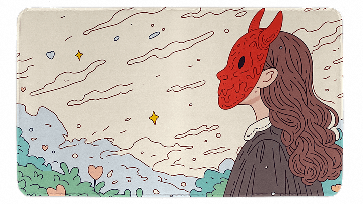 Tarot Demon Girl Desk Mat product image (1)