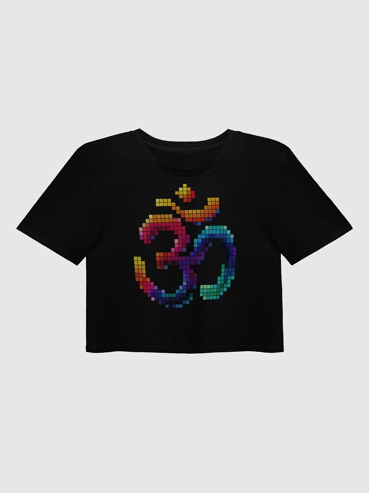 Pixelated Om Symbol Crop Top product image (1)