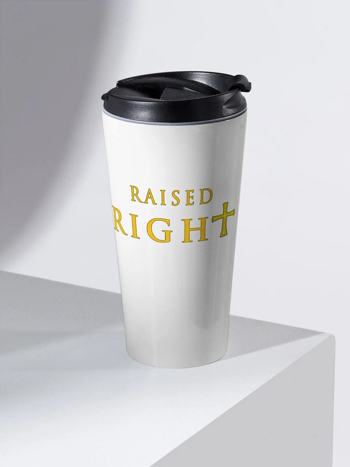 Raised Right Gold Cross Travel Mug product image (2)
