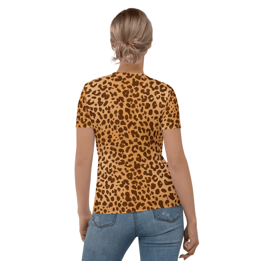 Brown Leopard Print Women's T-Shirt product image (4)