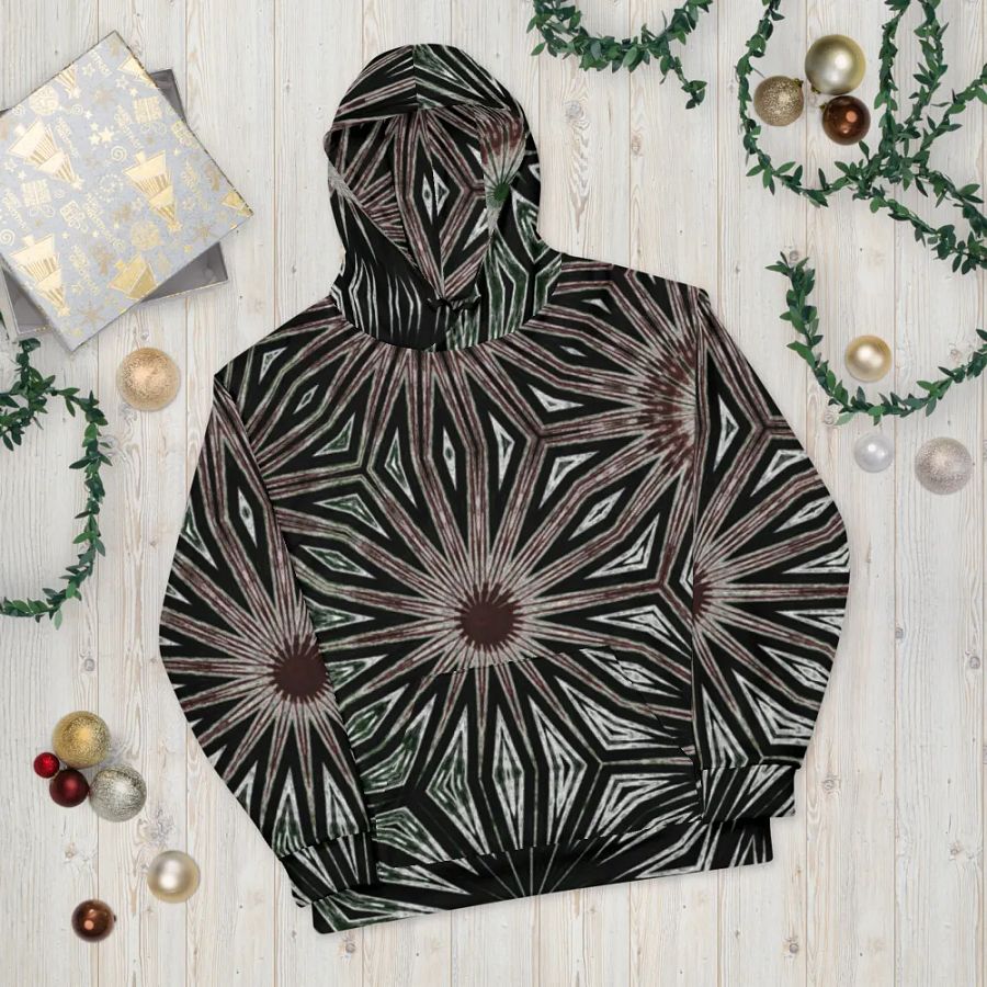 Abstract Dramatic Circles Unisex Pull Over Hoodie product image (11)