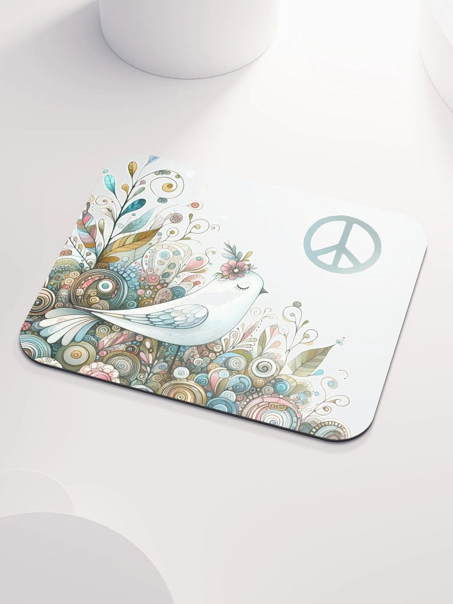 Whimsical Bird and Floral Crown Mouse Pad product image (3)