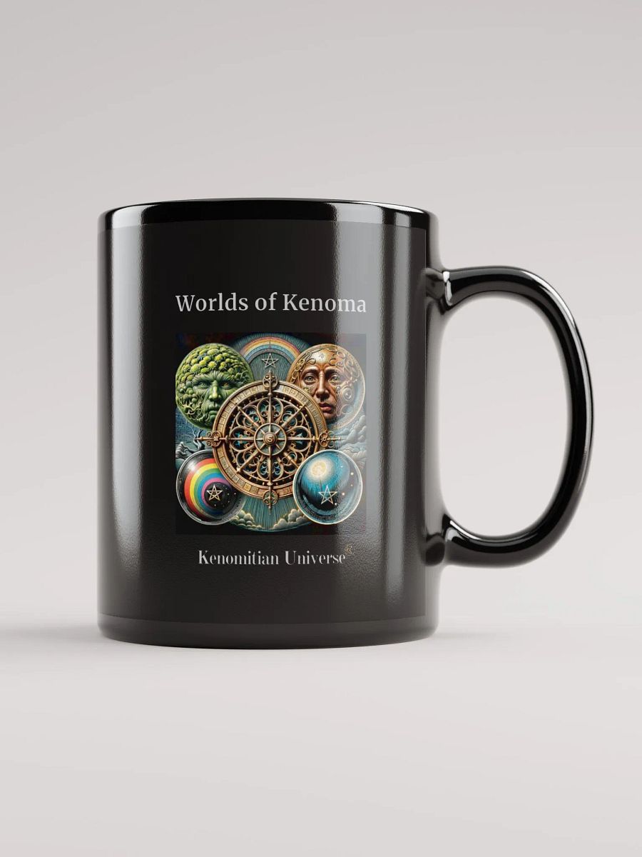 Worlds of Kenoma | Black Glossy Mug product image (2)