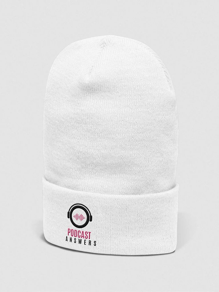 White Podcast Answers Beanie product image (2)