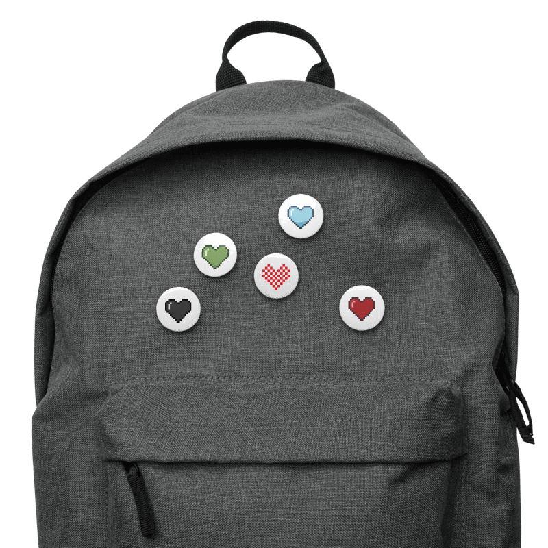 Pixel Heart Pin Button Set product image (5)