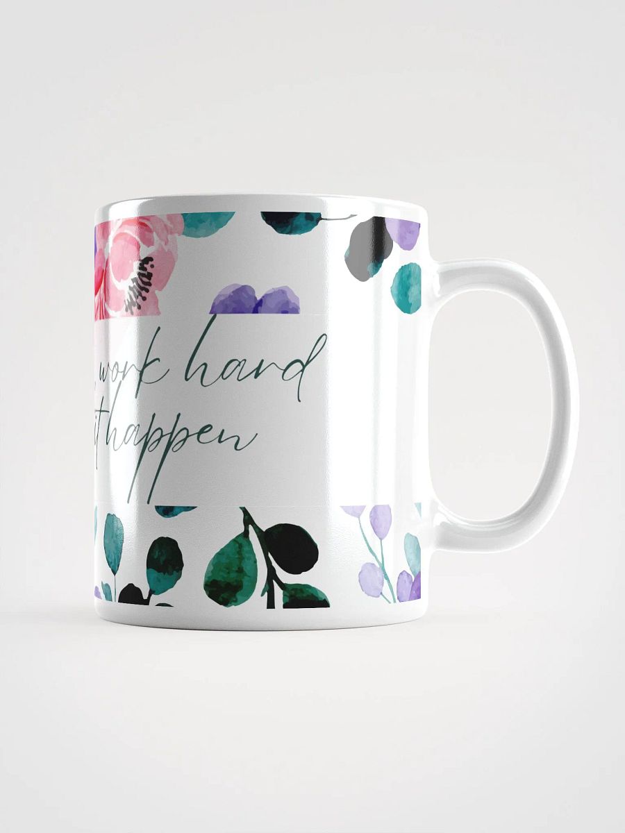 Floral Motivation White Glossy Mug product image (2)