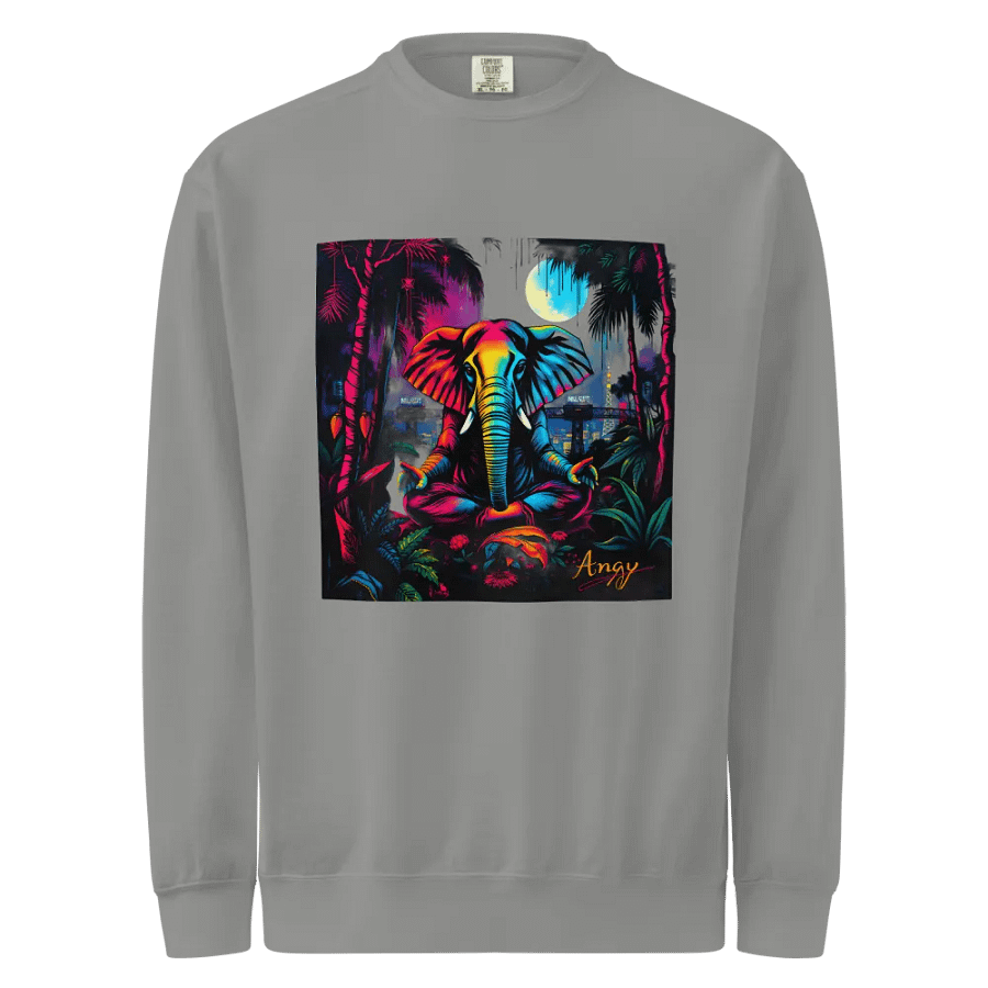 Mystical Meditating Elephant Sweatshirt product image (1)