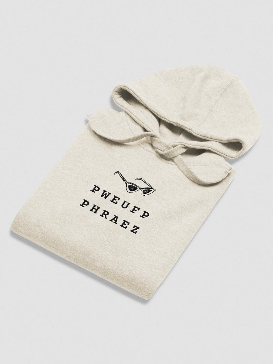 B*TCH PLEASE in steno - Embroidered Hoodie (black) (glasses) product image (4)