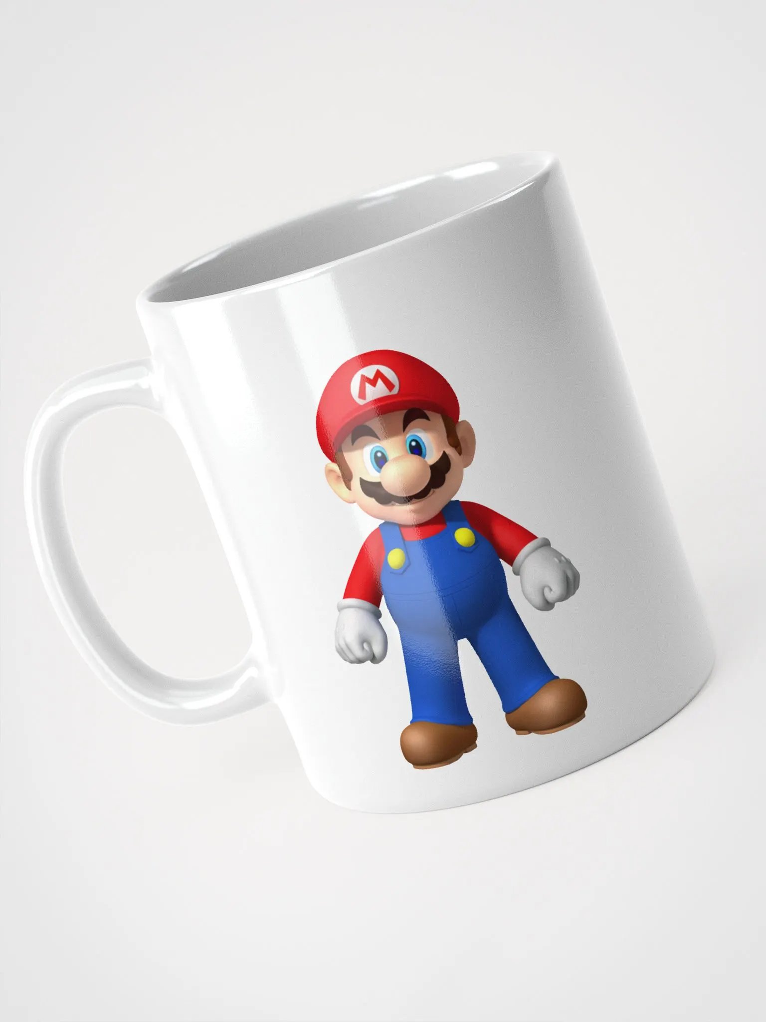 White Glossy Mug Mario product image (3)