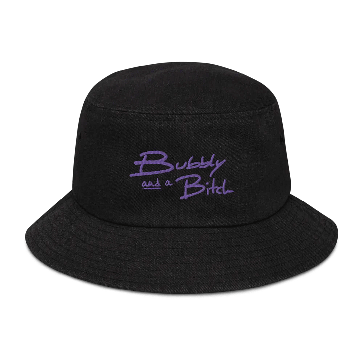 Bubbly and a B*tch (purple) embroidered denim bucket hat product image (21)