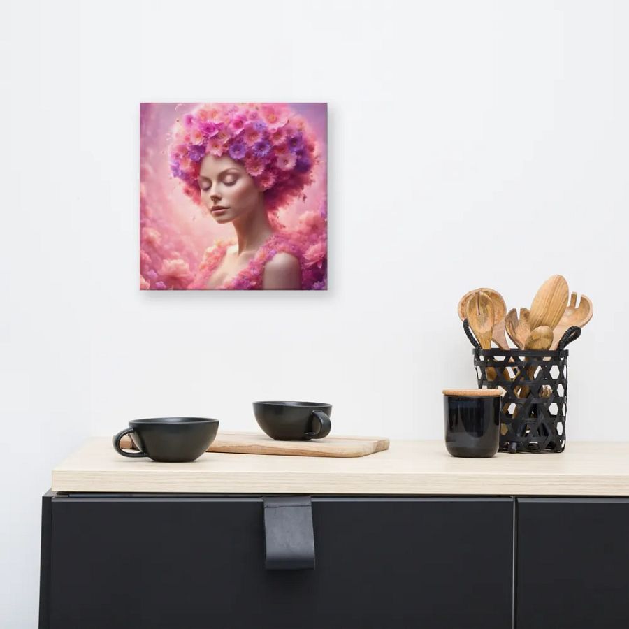 Pink Flower Girl Wall Art product image (9)
