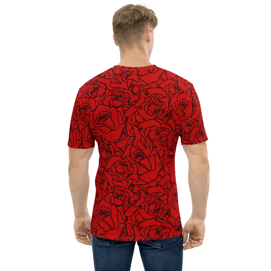 Loads of Roses · red-black crew neck t-shirt product image (4)