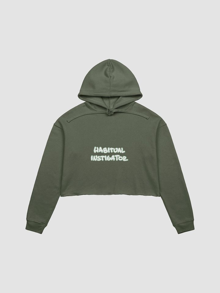 HABITUAL INSTIGATOR (lined design, #96B697) fleece cropped hoodie product image (14)