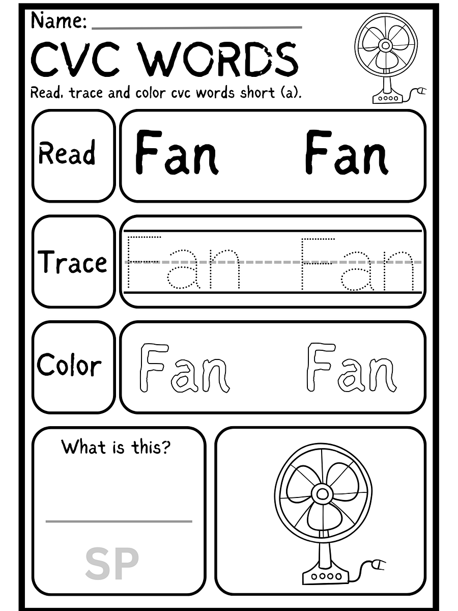 short e cvc words Worksheets PDF product image (4)