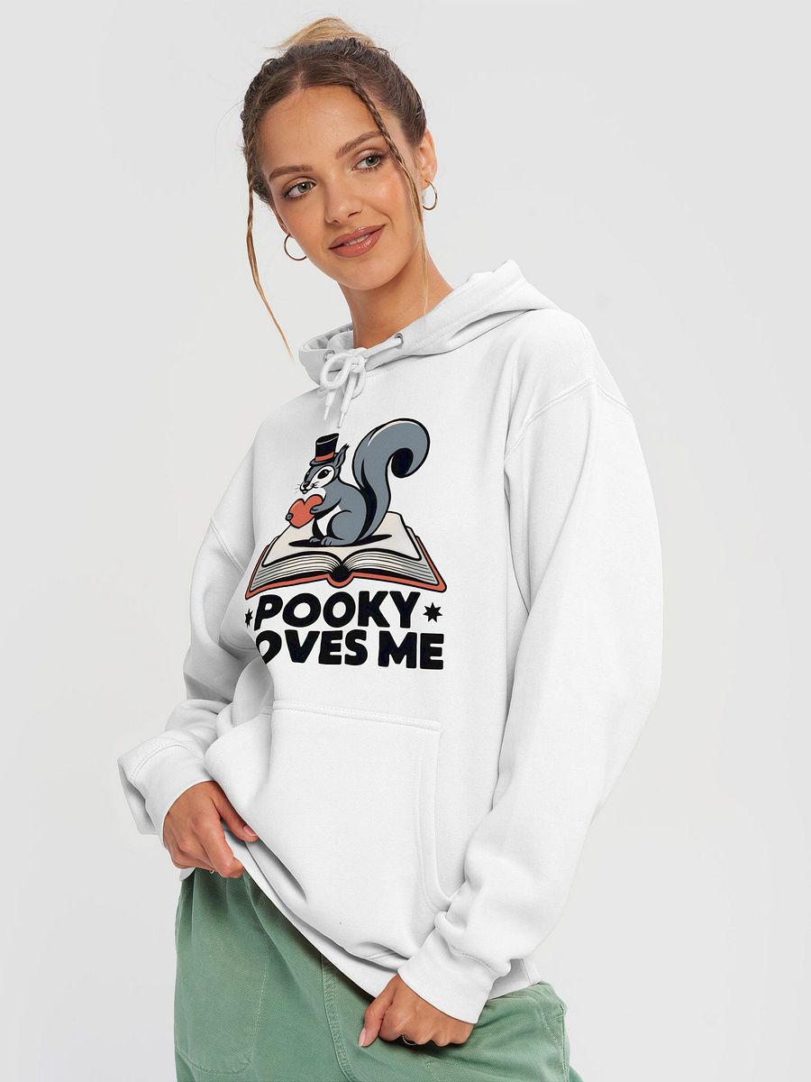 Premium, super soft Hoodie- images on both sides: Pooky Loves me, on book product image (3)
