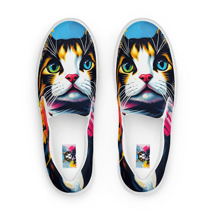 The literal tuxedo cat, men's slip on canvas shoes product image (1)