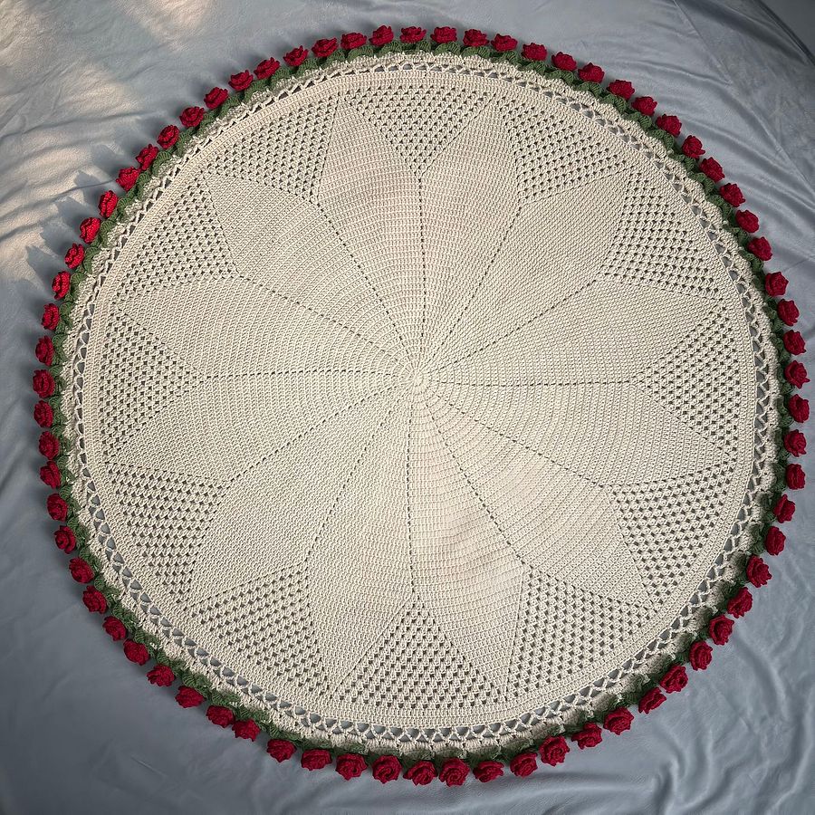 FREE Crochet Rose Flower Blanket Pattern PDF 🌹 product image (3)