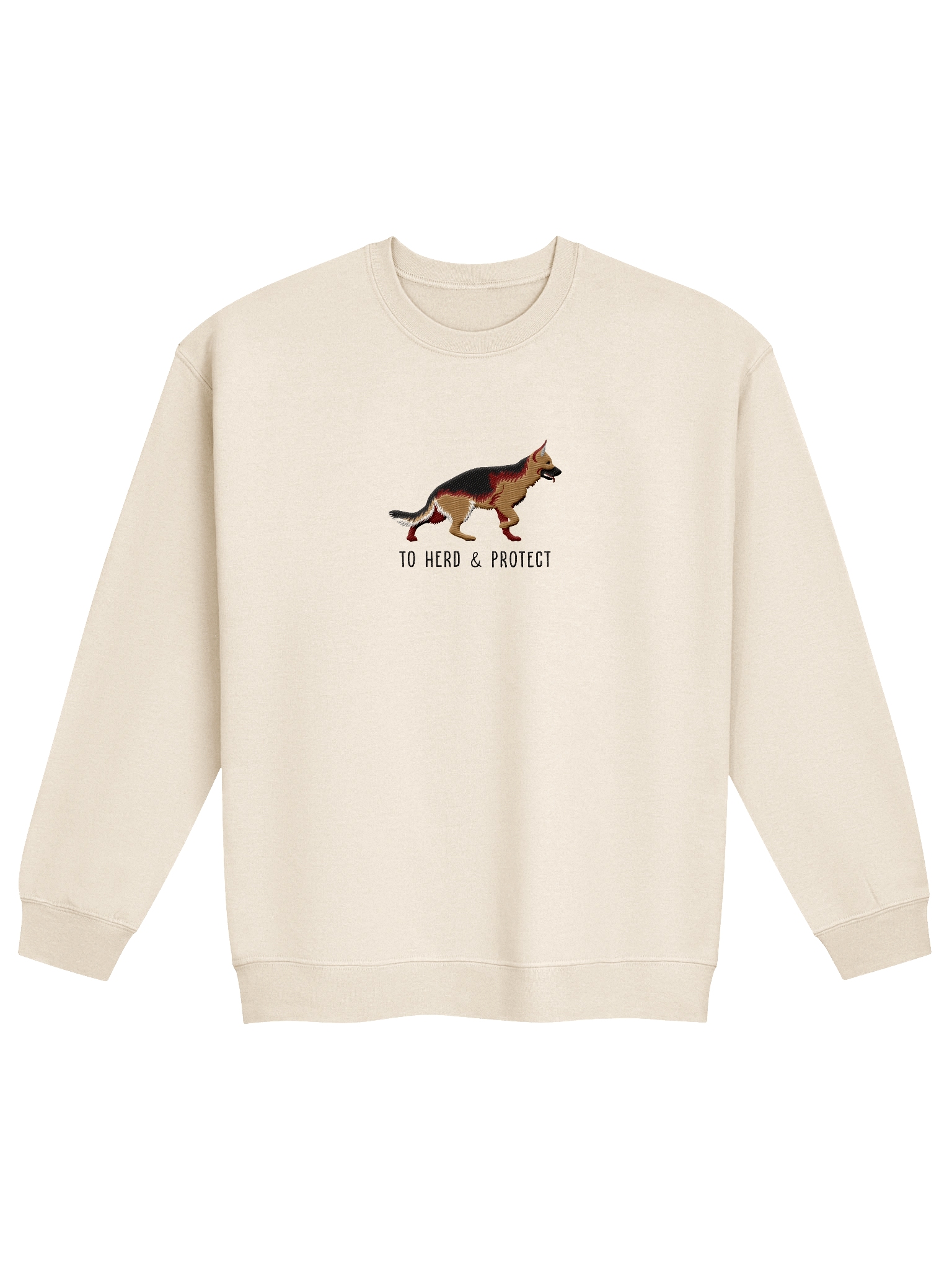 To Herd & Protect Sweatshirt (Embroidered) of a German Shepherd(Tan) product image (21)