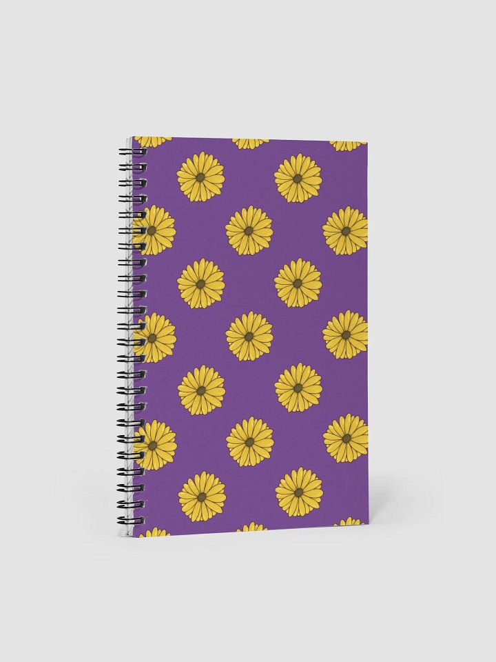 Bright Purple Daisy Spiral Notebook product image (1)