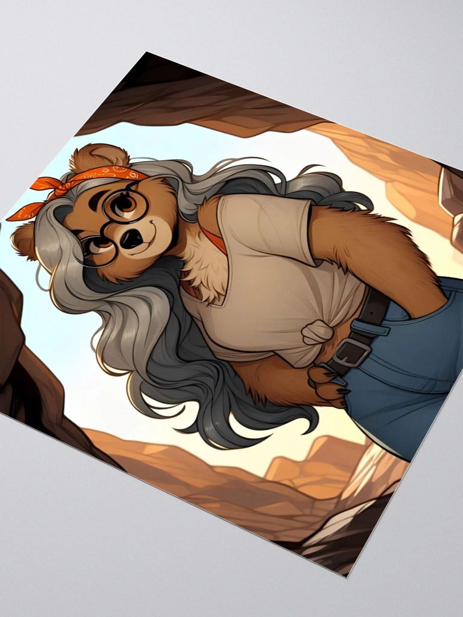 Cave Bear Kiss Cut Stickers product image (3)