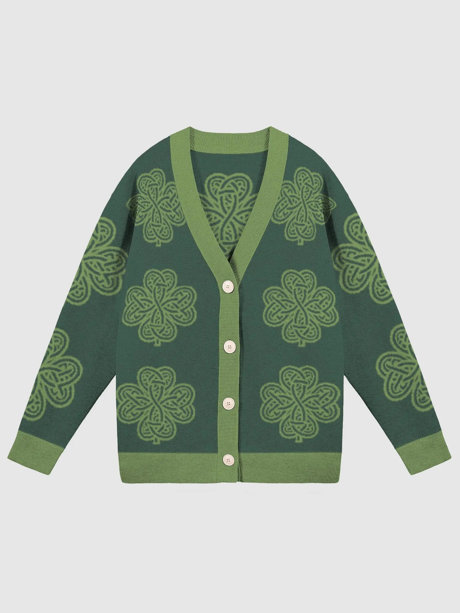 Celtic Knot Knit Clover Cardigan 🍀 product image (3)