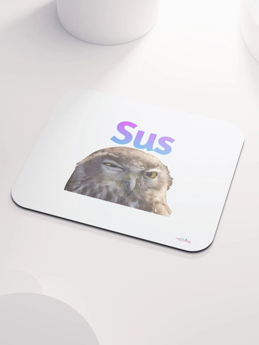 Sus Owl Classic Mouse Pad (White) product image (3)