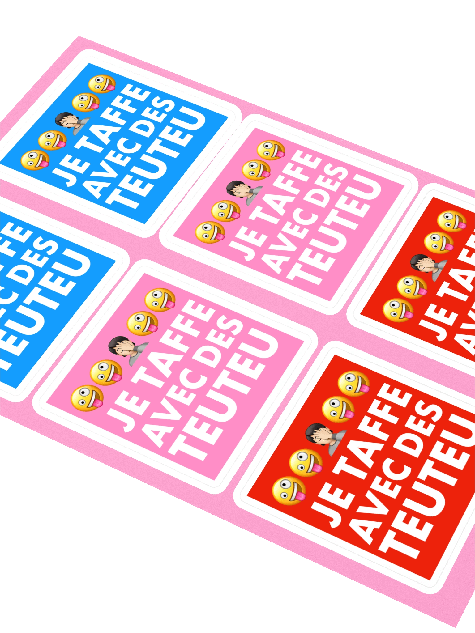 6 stickers je taffe avec des teuteu • planche A5 product image (2)