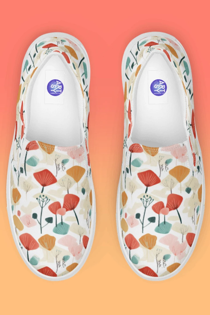 Pretty Floral Pattern All Over Print Slip On Shoes product image (1)