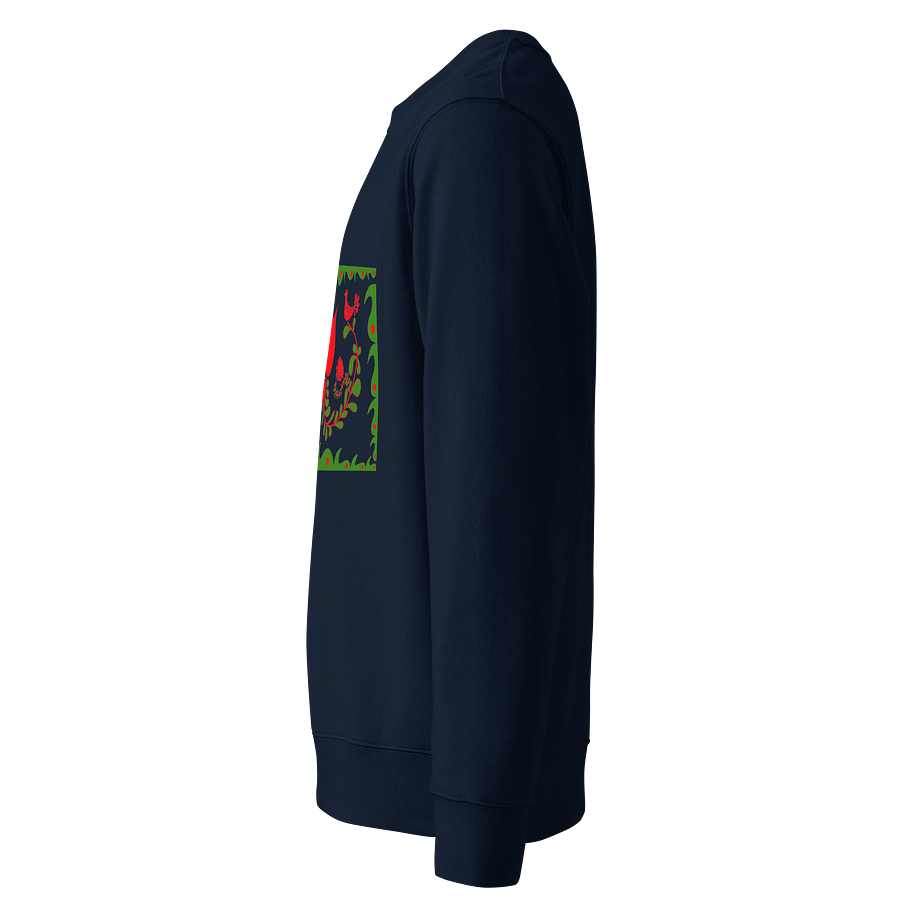 Hungarian Folk Art Deep Blues Organic Sweatshirt product image (3)
