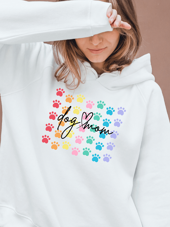 Dog Mom Colorful Paws Hoodie product image (1)