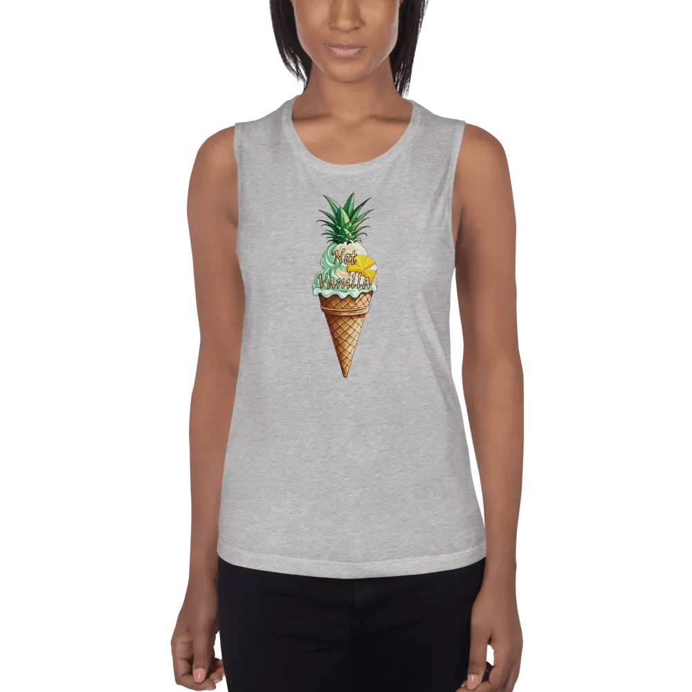 Not Vanilla Ice-cream cone flowy tank shirt product image (13)