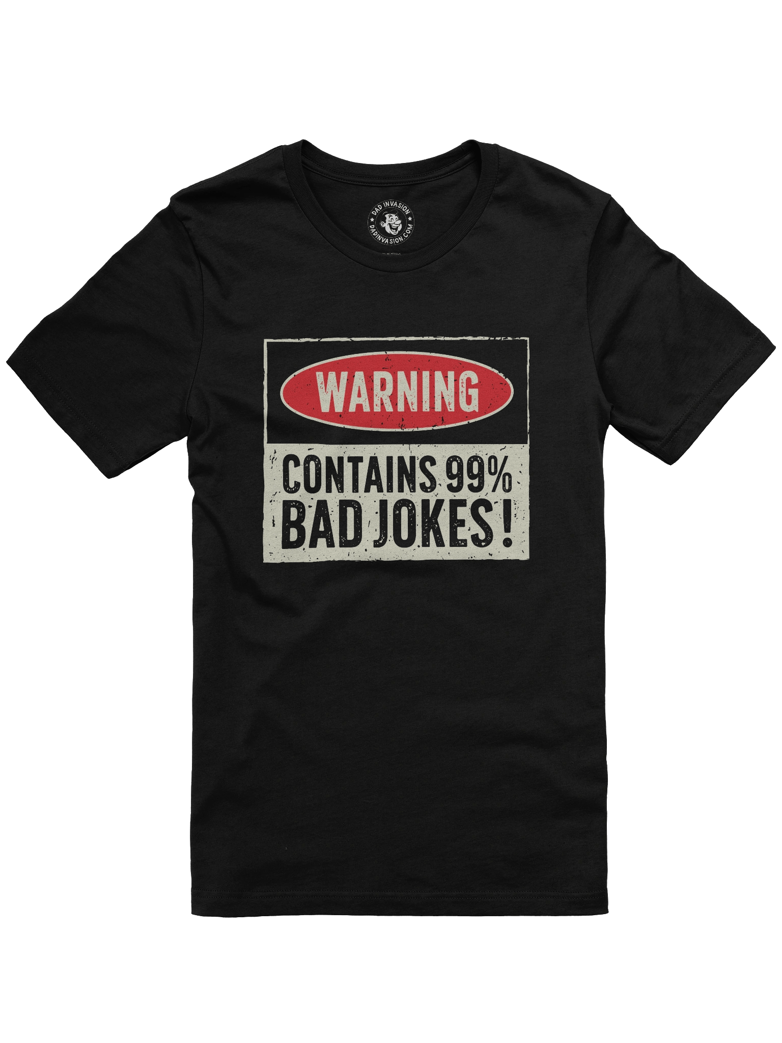 Warning Contains 99% Bad Jokes – Funny Dad T-Shirt, Father’s Day Gift product image (1)