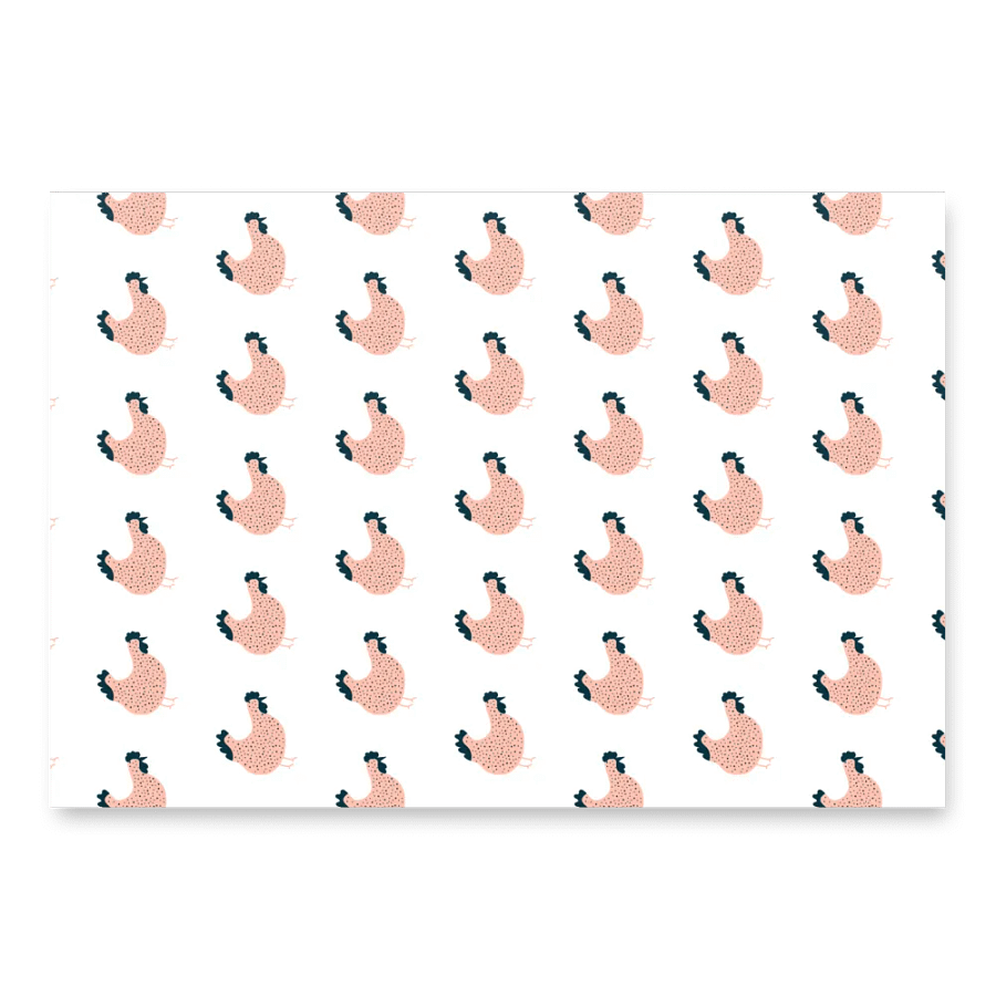Pink Chicken Wrapping Paper product image (3)