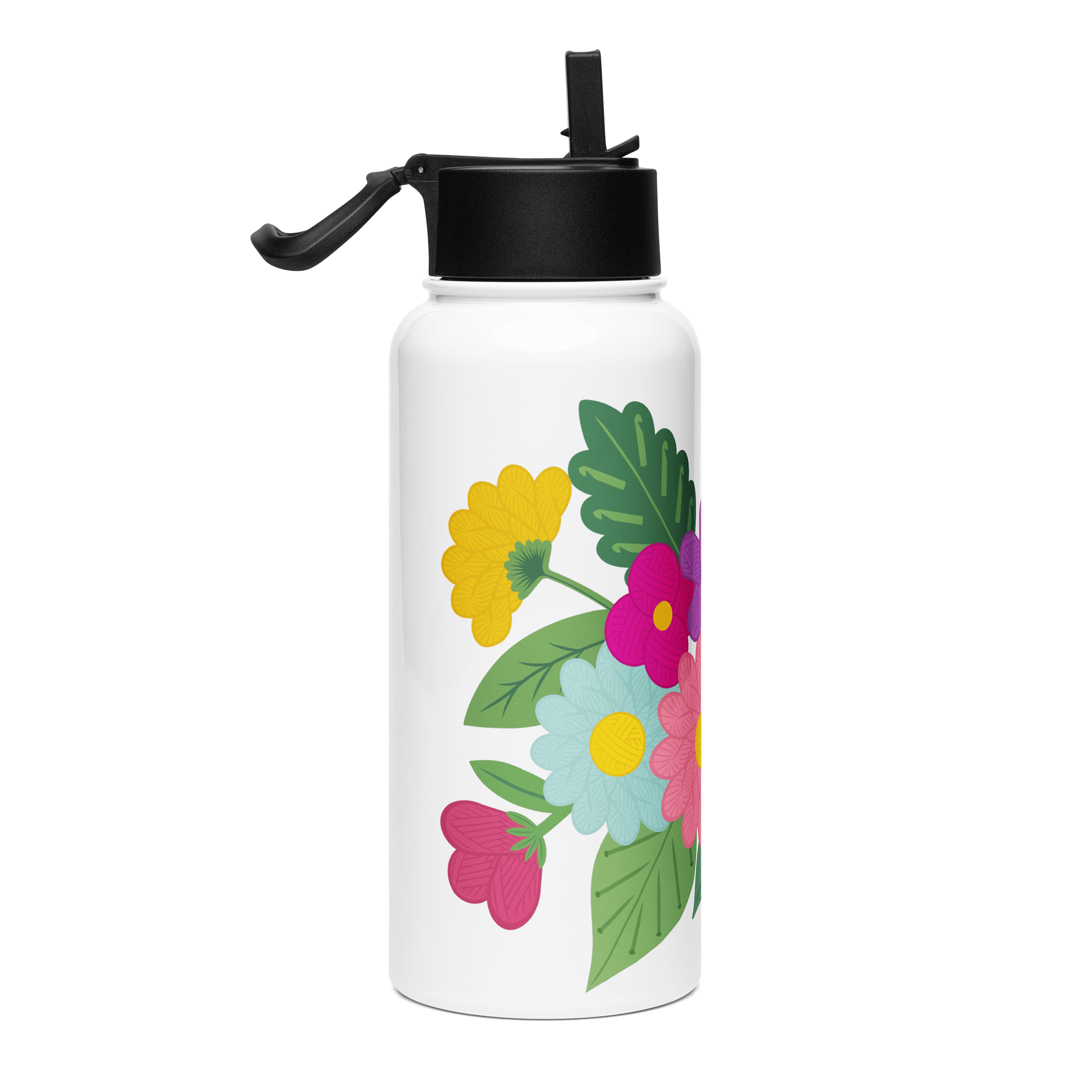 Floral Yarn 32oz Water Bottle product image (4)