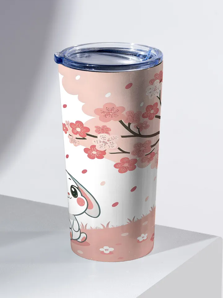 Kawaii Cherry Blossom 20 Oz Tumbler – Serene 20oz Tumbler with Pink Blossoms and Falling Petals product image (2)