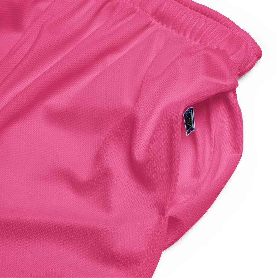 Women's | BRN.2C.C.™ Mesh Shorts | Coastal Cool Meets Sporty Style | Recycled Unisex Activewear 🌊🔥| White Logo on Brilliant Rose product image (4)