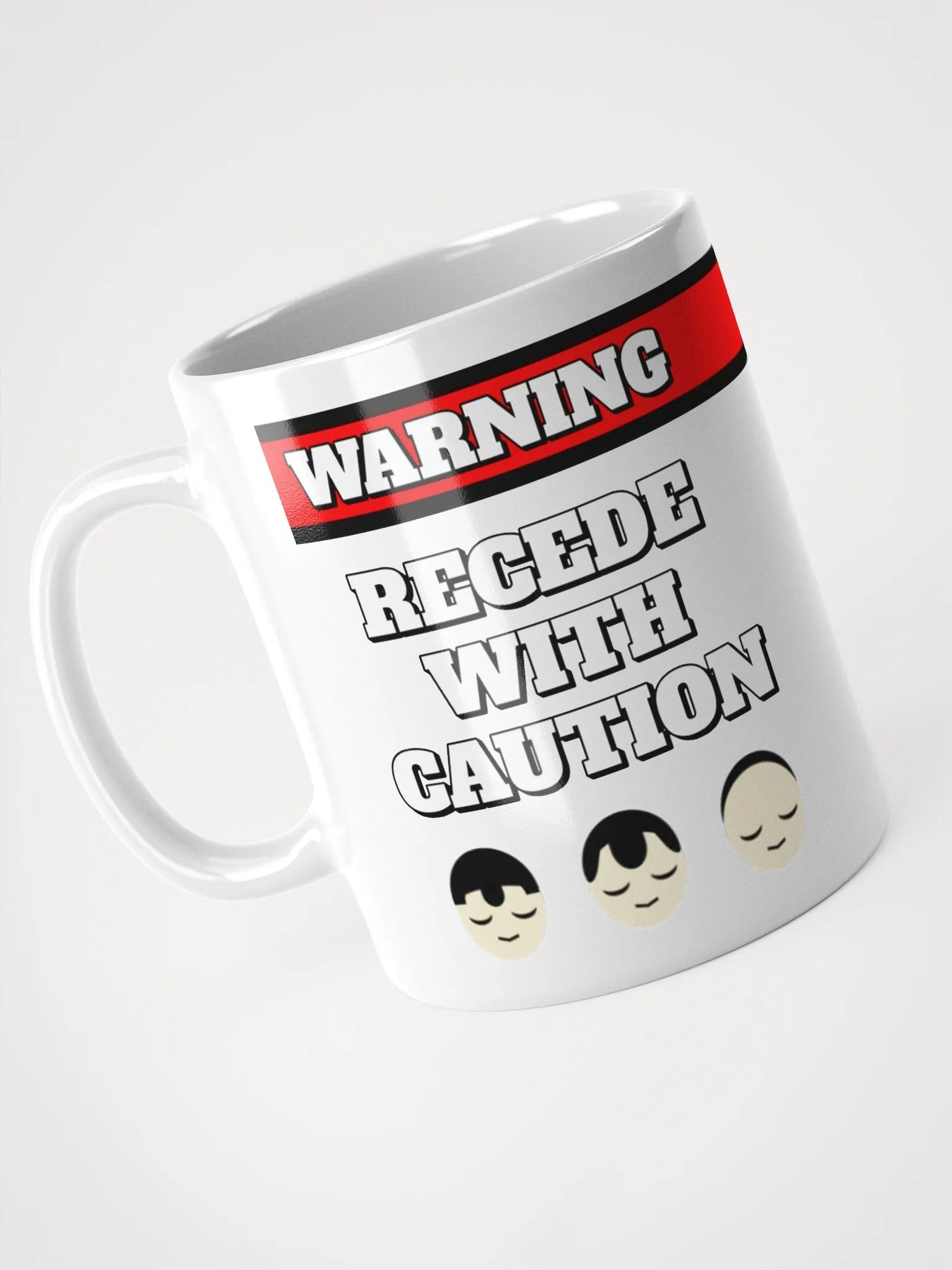Recede With Caution - Funny Humorous White Mug product image (9)