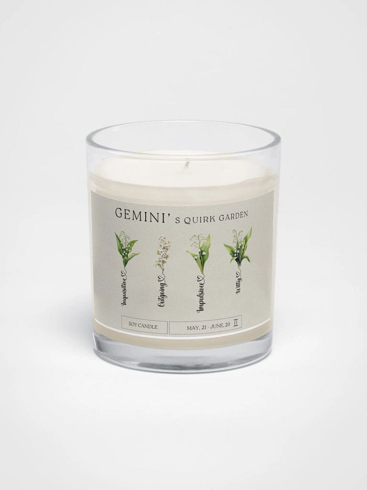 Month Flower Gemini Vegan Soy Wax Candle product image (2)