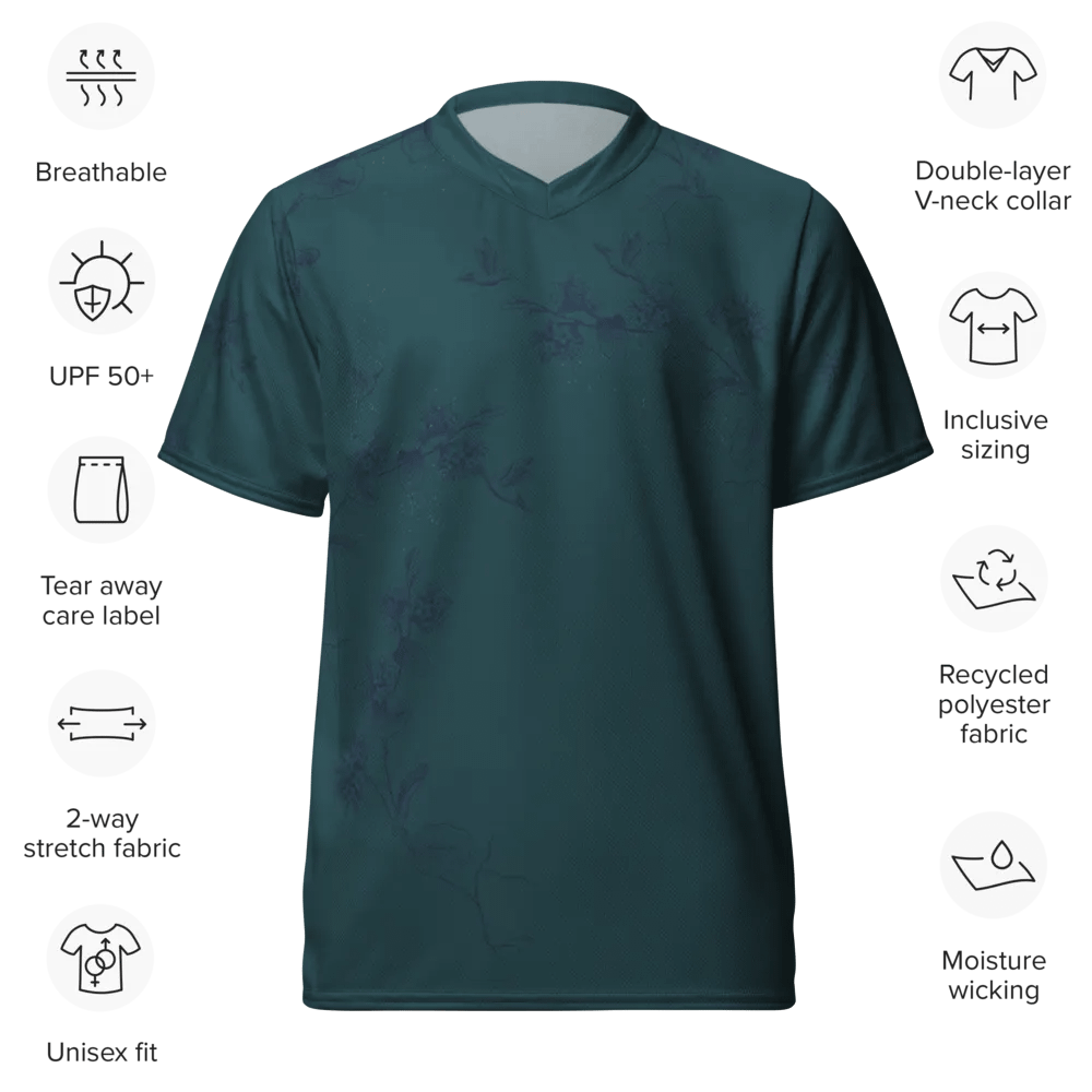 Unisex T shirt with hummingbird Design.  Ideal for the nature lover. Dark teal color product image (9)