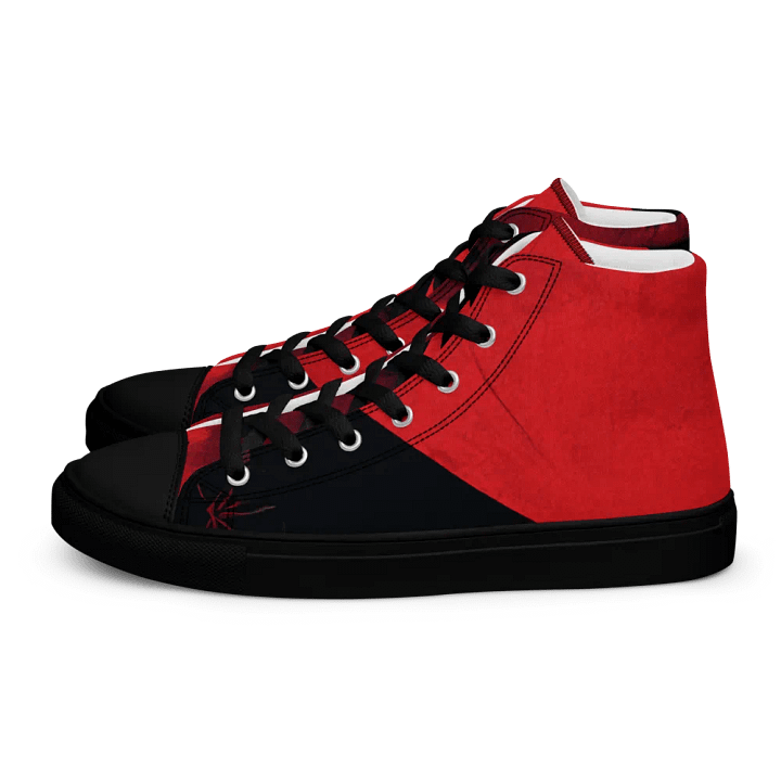 Crimson Gaze Men's canvas High Top Shoes product image (1)