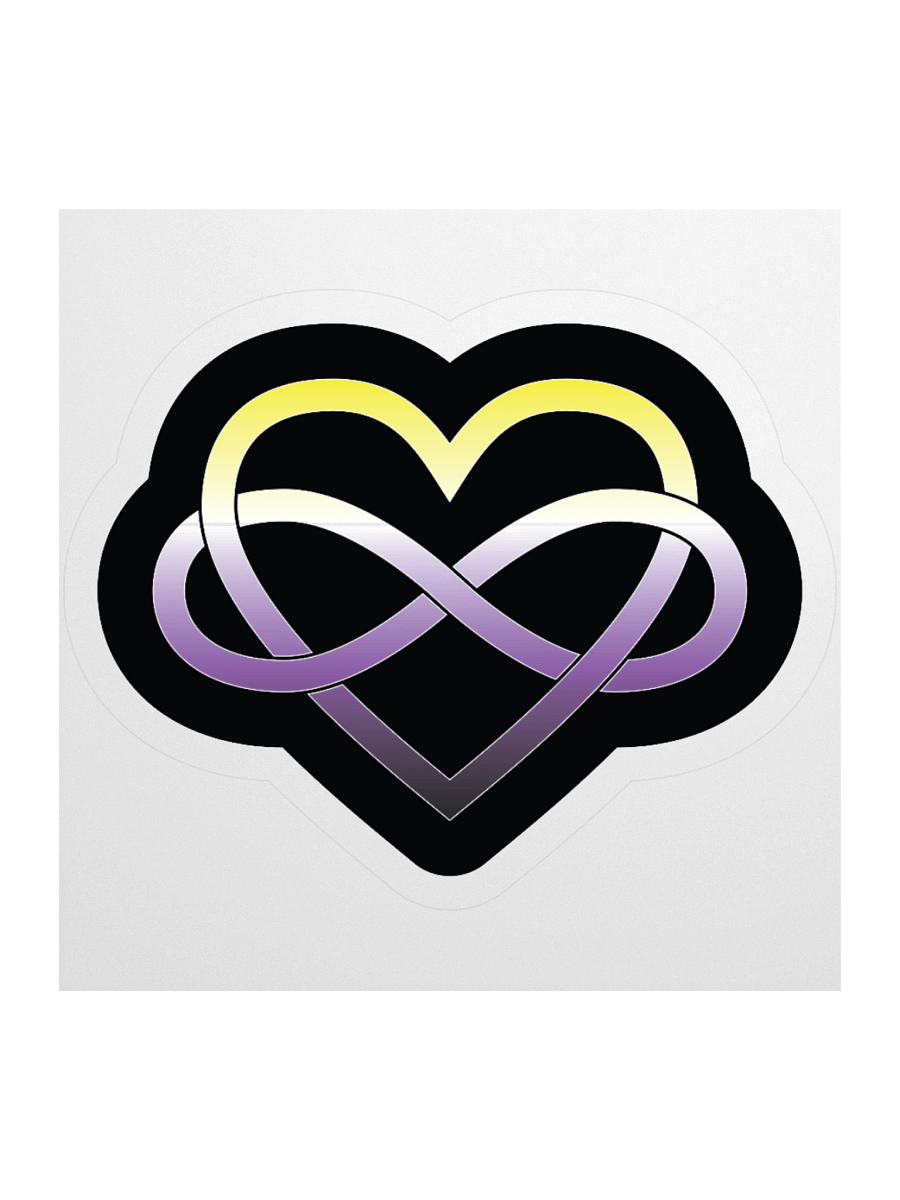 Non-binary Pride Gradient Polyamory Infinity Heart Sticker product image (3)