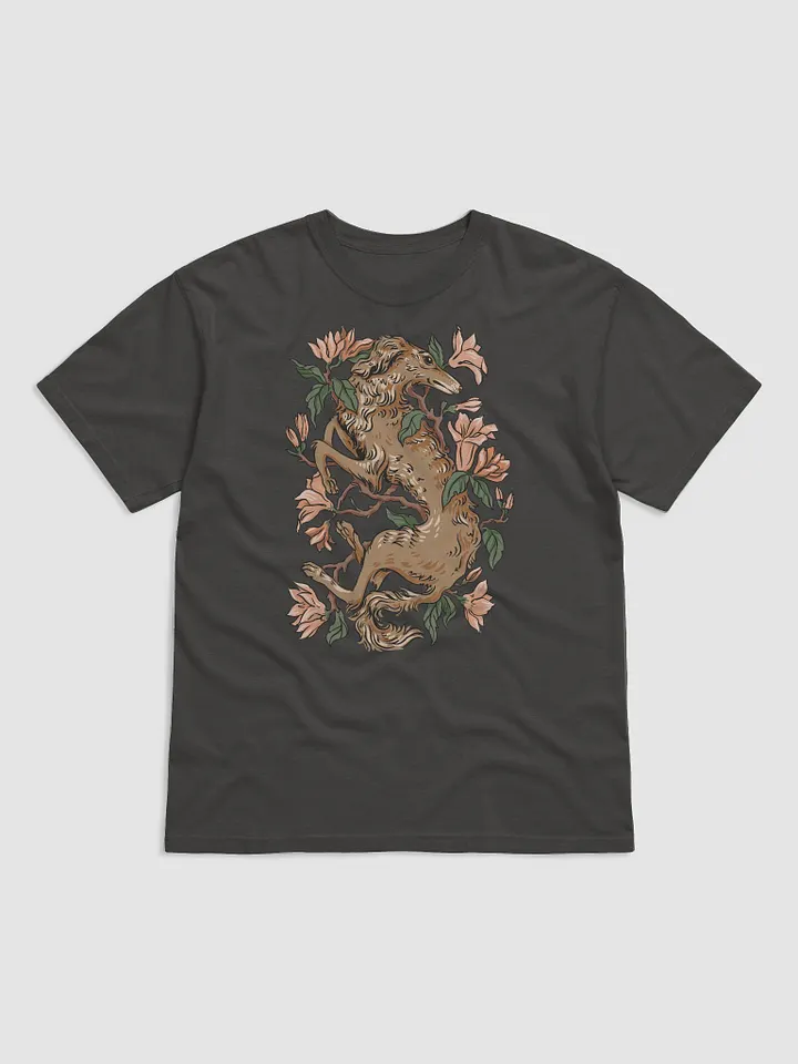 Goblincore and Cottagecore Shirts for Dog Lovers | Greyhound Lying on Magnolia Flowers Botanicals T-Shirt product image (21)