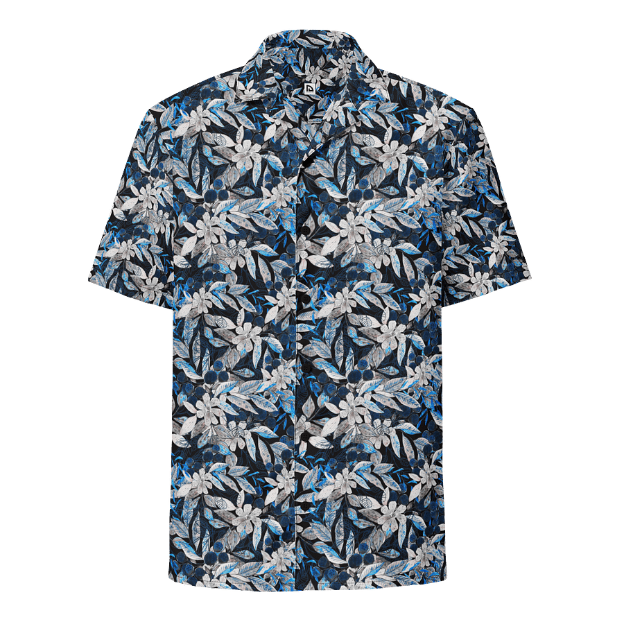 Blue White Garden Hawaiian Shirt product image (1)