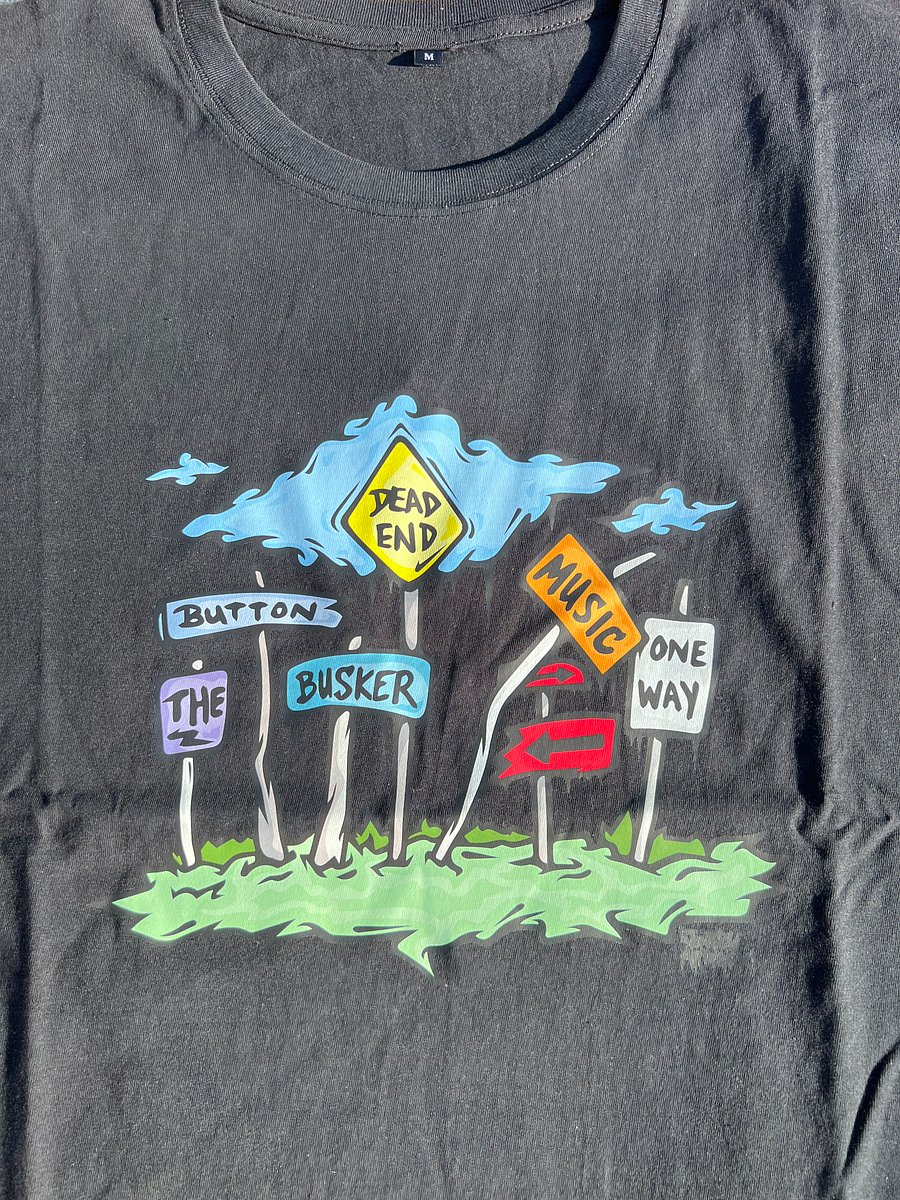 Button the Busker T-Shirt OG Art by Jonezy Artwork HIGH QUALITY product image (4)