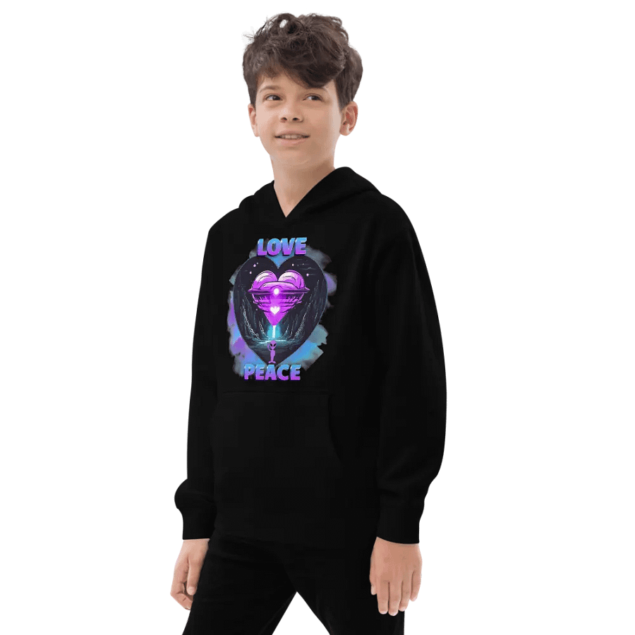 Cosmic Love Youth Fleece Pullover Hoodie product image (3)